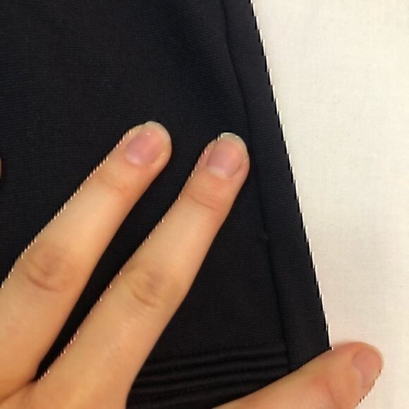 J. CREW Swing Stretch Mini Skirt Solid Navy Blue Viscose Blend A-Line Texture 00 - Picture 3 of 7